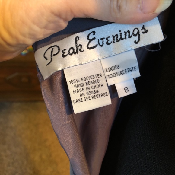 Long Gray Beaded Dress - Picture 5 of 5